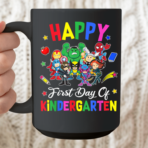 Happy First Day 1st grade Superheroes Back To School Ceramic Mug 15oz