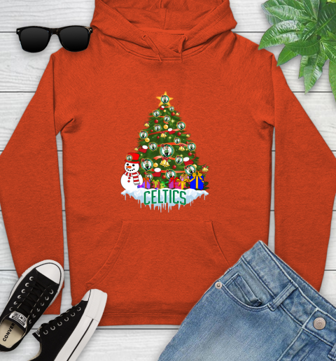 Boston Celtics Merry Christmas NBA Basketball Sports Youth Hoodie 5
