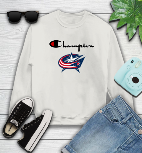 NHL Hockey Columbus Blue Jackets Champion Shirt Sweatshirt 9