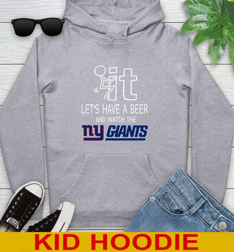 New York Giants Football NFL Let's Have A Beer And Watch Your Team Sports Youth Hoodie 6