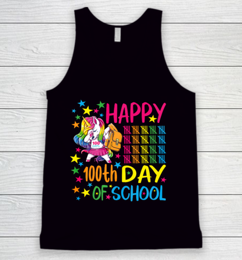 Happy 100th Day Of School Unicorn Tank Top