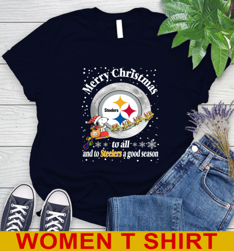 Pittsburgh Steelers Merry Christmas To All And To Steelers A Good Season NFL Football Sports Women's T-Shirt 2