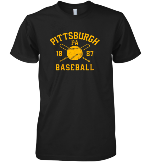 Vintage Pittsburgh Baseball Pennsylvania Pirate Retro Gift Premium Men's T-Shirt