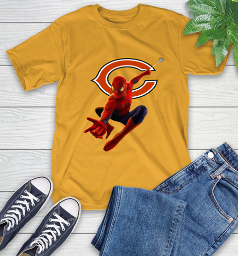 NFL Spider Man Avengers Endgame Football Chicago Bears T-Shirt 3