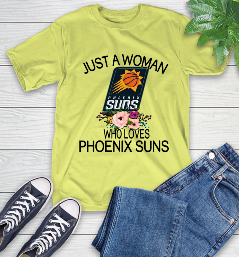 NBA Just A Woman Who Loves Phoenix Suns Basketball Sports T-Shirt 8