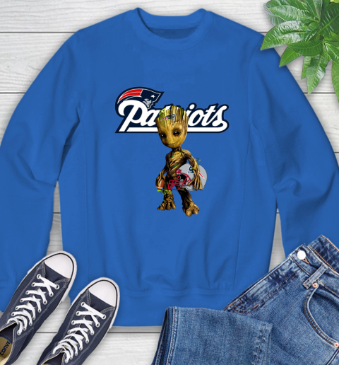 New England Patriots NFL Football Groot Marvel Guardians Of The Galaxy Sweatshirt 8