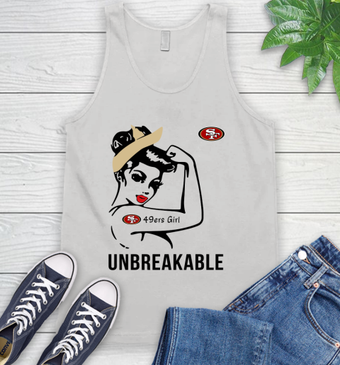 NFL San Francisco 49ers Girl Unbreakable Football Sports Tank Top