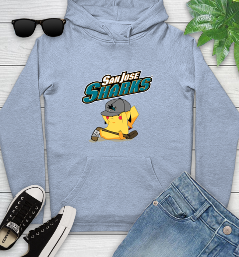 NHL Pikachu Hockey Sports San Jose Sharks Youth Hoodie 10