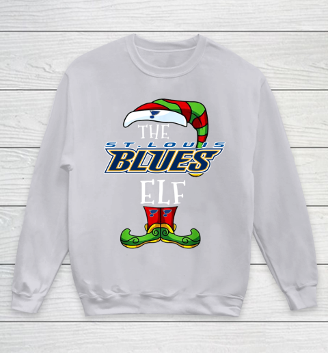 St.Louis Blues Christmas ELF Funny NHL Youth Sweatshirt 3