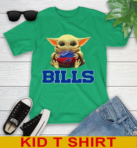 NFL Football Buffalo Bills Baby Yoda Star Wars Shirt Youth T-Shirt 6