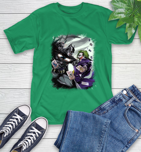 Carolina Panthers NFL Football Batman Fighting Joker DC Comics T-Shirt 7