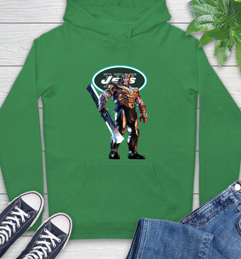 NFL Thanos Gauntlet Avengers Endgame Football New York Jets Hoodie 8