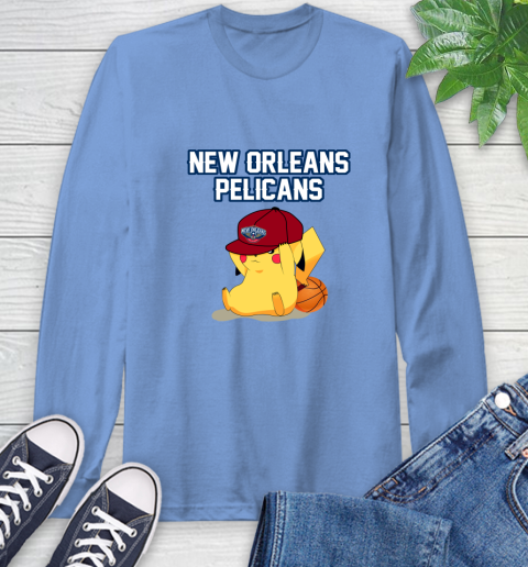 NBA Pikachu Basketball Sports New Orleans Pelicans Long Sleeve T-Shirt 11