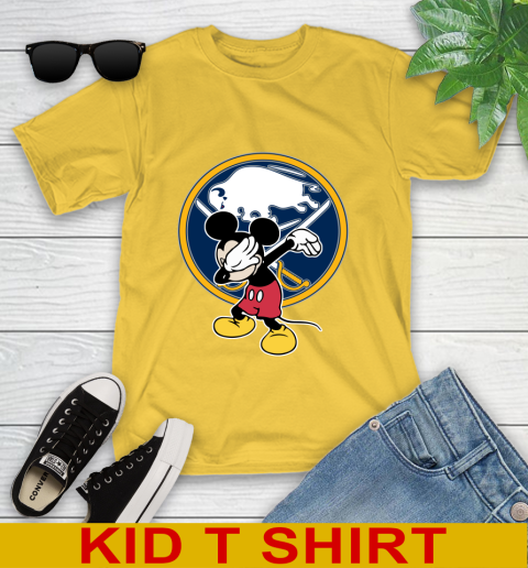 Buffalo Sabres NHL Hockey Dabbing Mickey Disney Sports Youth T-Shirt 8