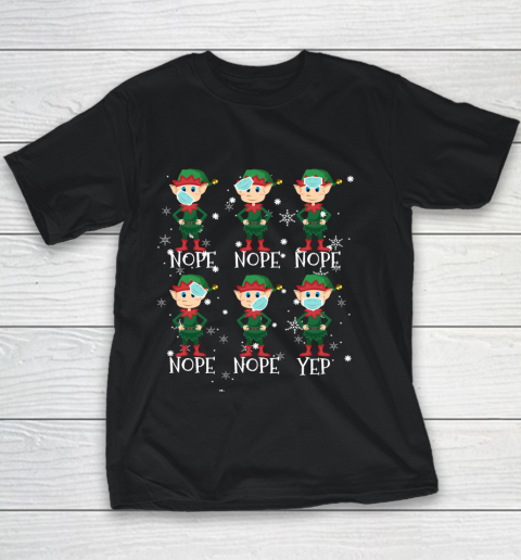 2020 Christmas Elf Proper Wearing of Mask Mask Awareness Youth T-Shirt