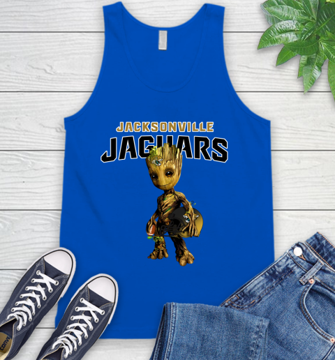 Jacksonville Jaguars NFL Football Groot Marvel Guardians Of The Galaxy Tank Top 5