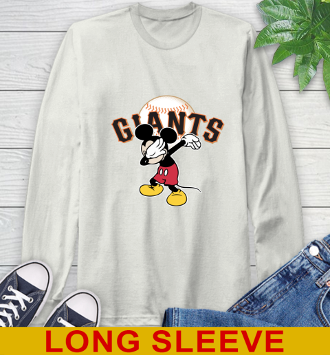 San Francisco Giants MLB Baseball Dabbing Mickey Disney Sports Long Sleeve T-Shirt 12