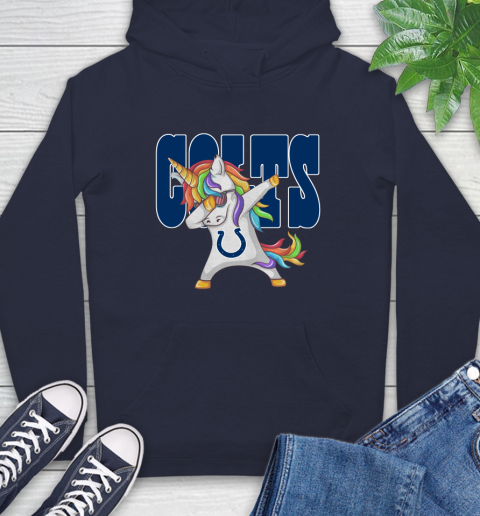 Indianapolis Colts NFL Football Funny Unicorn Dabbing Sports Hoodie 4