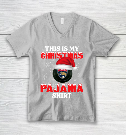 Florida Panthers This Is My Christmas Pajama Shirt NHL V-Neck T-Shirt 3