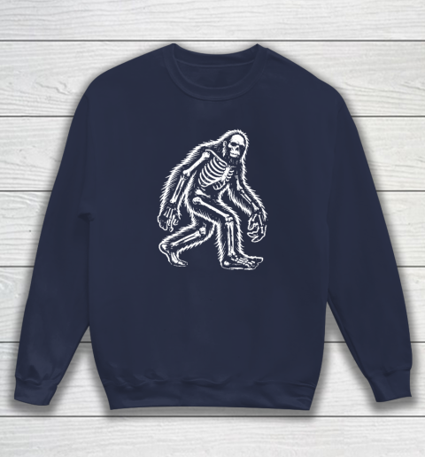 Funny Bigfoot Sasquatch Halloween Skeleton Sweatshirt 2