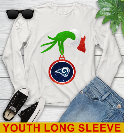 Los Angeles Rams Grinch Merry Christmas NFL Football Youth Long Sleeve 12