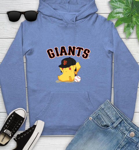 MLB Pikachu Baseball Sports San Francisco Giants Youth Hoodie 12