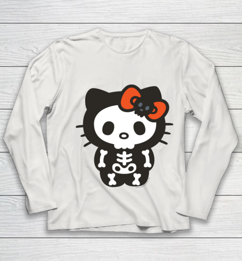 Hello Kitty Skeleton Halloween Youth Long Sleeve 8