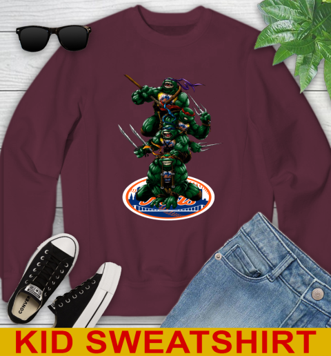 MLB Baseball New York Mets Teenage Mutant Ninja Turtles Shirt Youth Sweatshirt 5