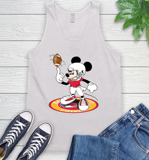 NFL Football Kansas City Chiefs Cheerful Mickey Disney Shirt Tank Top 2