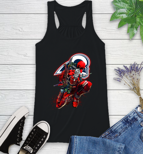 NFL Deadpool Marvel Comics Sports Football Los Angeles Rams Racerback Tank 2