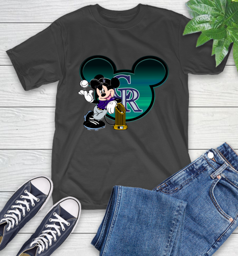 MLB Colorado Rockies The Commissioner's Trophy Mickey Mouse Disney T-Shirt 2