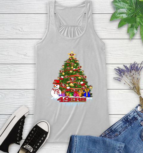 San Francisco 49ers Merry Christmas NFL Football Sports Racerback Tank