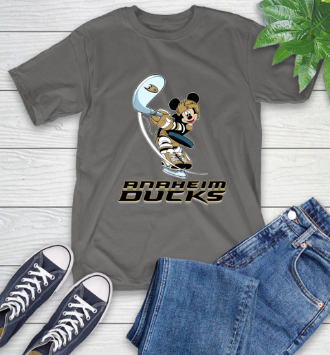 NHL Hockey Anaheim Ducks Cheerful Mickey Mouse Shirt T-Shirt - Image 11