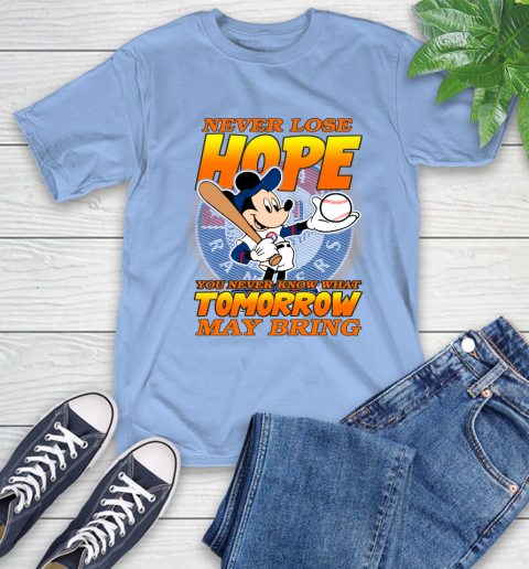 Texas Rangers MLB Baseball Mickey Disney Never Lose Hope T-Shirt 12