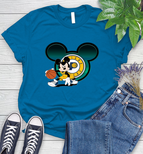 NBA Indiana Pacers Mickey Mouse Disney Basketball Women's T-Shirt 7
