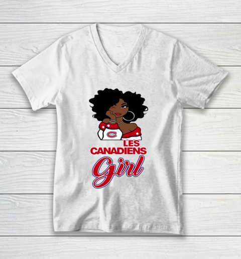 Montreal Canadiens Girl NHL V-Neck T-Shirt 2