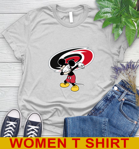 Carolina Hurricanes NHL Hockey Dabbing Mickey Disney Sports Women's T-Shirt
