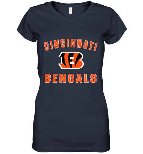 Cincinnati Bengals NFL Pro Line Gray Victory Women's V-Neck T-Shirt 