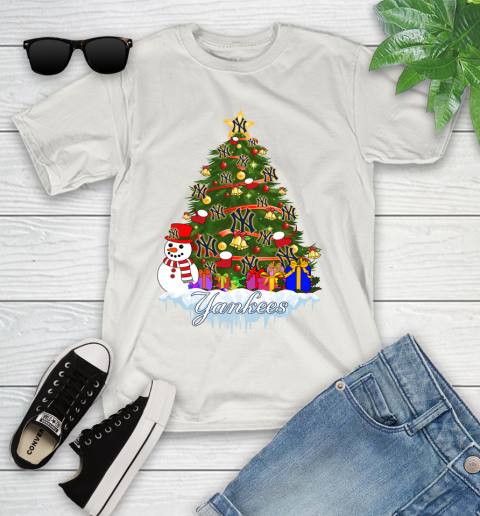 New York Yankees Merry Christmas MLB Baseball Sports Youth T-Shirt 12
