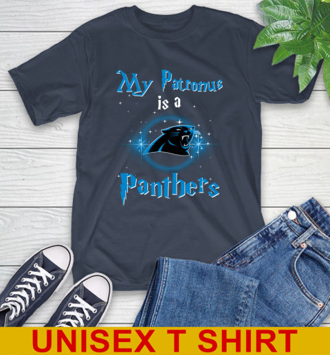 NFL Football Harry Potter My Patronus Is A Carolina Panthers T-Shirt 3