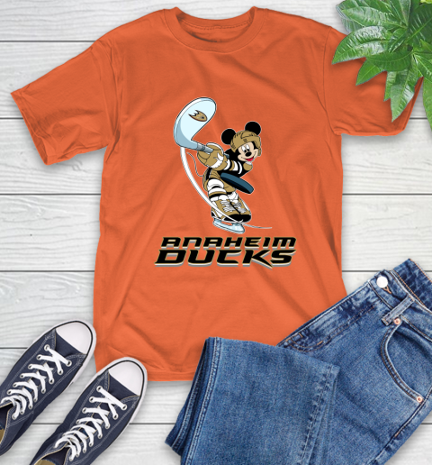 NHL Hockey Anaheim Ducks Cheerful Mickey Mouse Shirt T-Shirt - Image 6