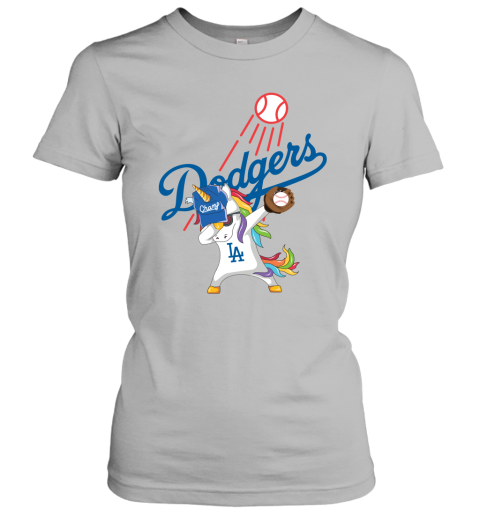 Hip Hop Dabbing Unicorn Flippin Love Los Angeles Dodgers Women's T-Shirt
