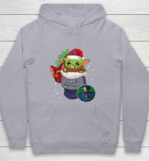 Minnesota Timberwolves Christmas Baby Yoda Star Wars Funny Happy NBA Youth Hoodie 5