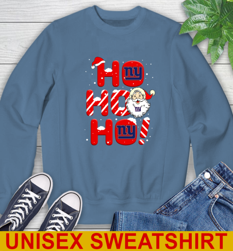 New York Giants NFL Football Ho Ho Ho Santa Claus Merry Christmas Shirt Sweatshirt 10