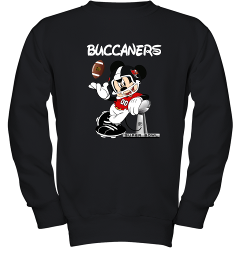 Mickey Buccaneers Taking The Super Bowl Trophy Football Youth Sweatshirt
