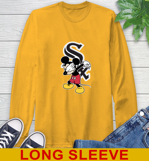 Chicago White Sox MLB Baseball Dabbing Mickey Disney Sports Long Sleeve T-Shirt 3