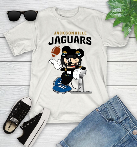 NFL Jacksonville Jaguars Mickey Mouse Disney Super Bowl Football T Shirt Youth T-Shirt