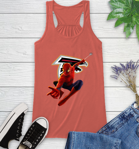 NFL Spider Man Avengers Endgame Football Atlanta Falcons Racerback Tank 4