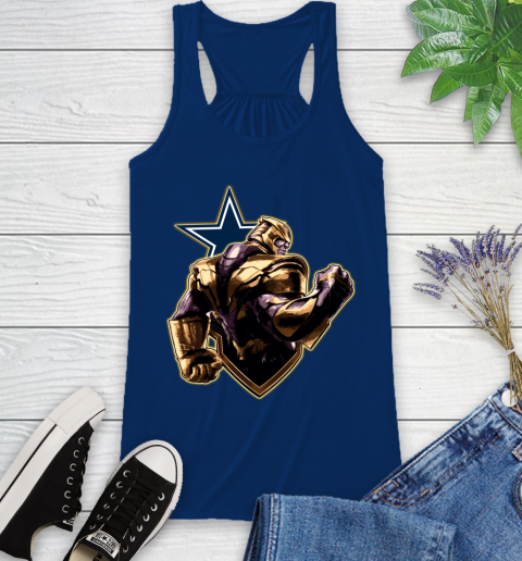 NFL Thanos Avengers Endgame Football Sports Dallas Cowboys Racerback Tank 9