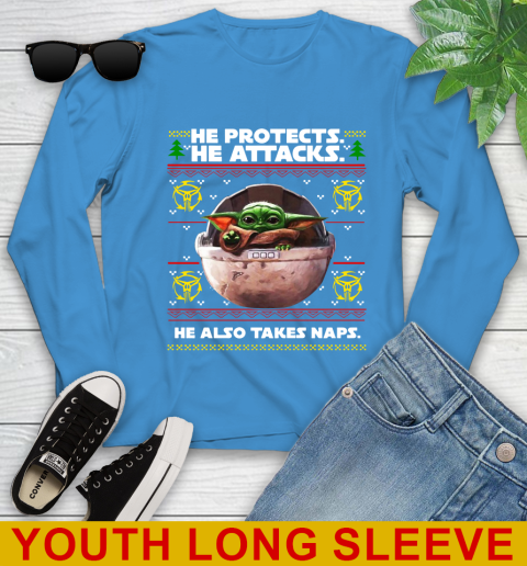 He Protects He Attacks He Also Takes Naps Baby Yoda Shirts 124